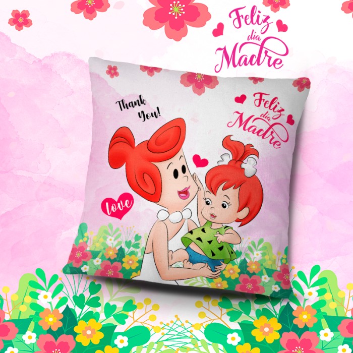 Cojin Feliz dia Madre con Vilma Picapiedra