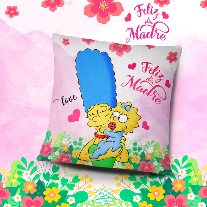 Cojin Feliz dia Madre con Marge Simson