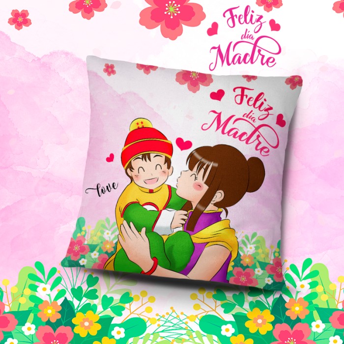 Cojin Feliz dia Madre con Milk 